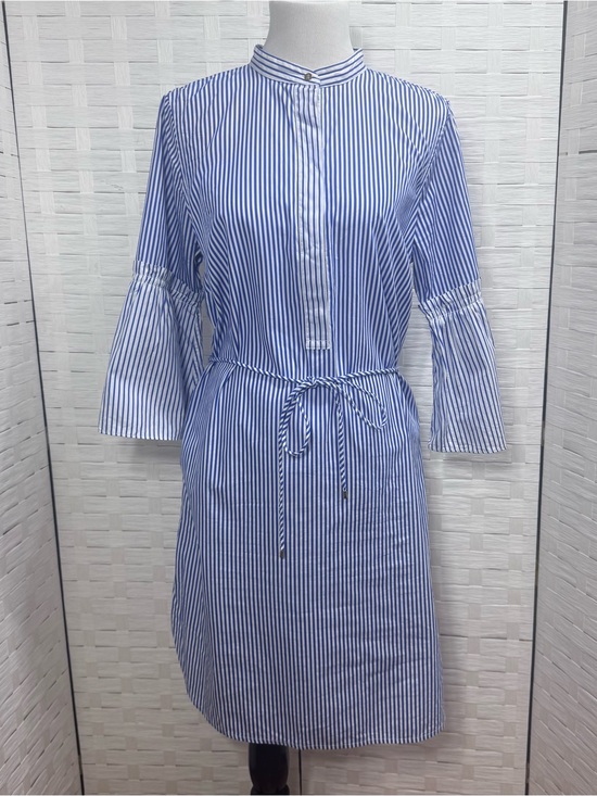Lauren Ralph Lauren Dresses & Skirts - Lauren Ralph Lauren Coastal Striped Cotton Shirt Dress Ruffle Sleeve Size 14W